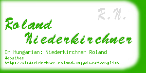 roland niederkirchner business card